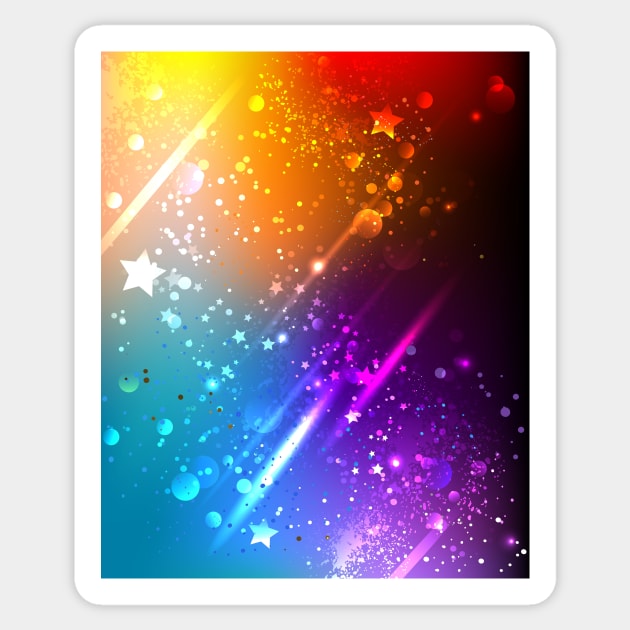 Bright Rainbow Background Sticker by Blackmoon9